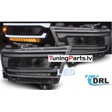 DODGE RAM 19-22 LED Priekšējie lukturi, DRL, SEQ