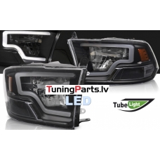 DODGE RAM 09-18 TUBE LIGHT LED Priekšējie lukturi, Melni