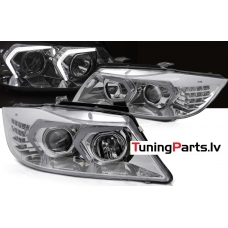 BMW E90/E91 (05-08) priekšējie lukturi, LED, hromēti