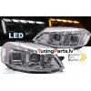 VW GOLF 7 17-19 LED priekšējie lukturi, LED dayline, DRL, Hromēti, dinamisks pagriezienu rādītājs