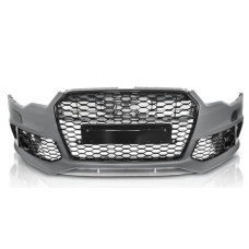 AUDI A6 C7 (14-18) priekšējais bamperis Sport style ar PDC, melns/glancēts/sudraba