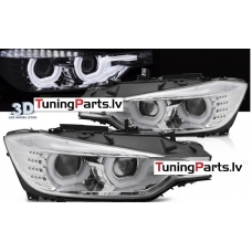 BMW F30/F31 10.11 - 05.15 U-TYPE priekšējie LED Dayline lukturi, DRL, hromēti