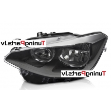 BMW F20 F21 11-14 priekšējie lukturi, melni, TYC, Kreisā puse