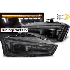 AUDI A5 11-16 LED Priekšējie lukturi, DRL, SEQ, Melni, Xenon