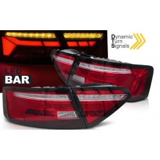 AUDI A5 (11-16) LED aizmugurējie lukturi, WL, SEQ, sarkani/balti (OEM LED)