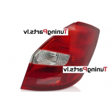 SKODA FABIA 07-14 TYC aizmugurējie lukturi, sarkani/balti, Labā puse