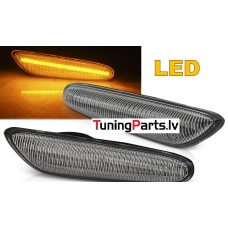 BMW E60/E61, E46 sedan/touring (01-05); E90/E91, E83 LED sānu pagriezienu rādītāji, balti, dinamiskie