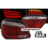 BMW E60 LCI 07-10 Aizmugurējie lukturi, Sarkani/Balti, LED BAR