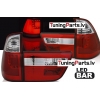 BMW X5 E53 aizmugurējie lukturi, Sarkani/Balti, LED BAR
