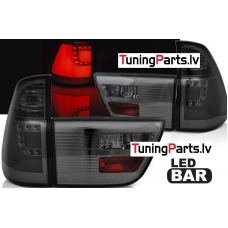 BMW X5 E53 aizmugurējie lukturi, Tonēti, LED BAR