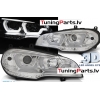 BMW X5 E70 (07-13) priekšējie lukturi, 3D LED eņģeļ acis, hromēti, DRL