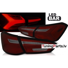 FORD FOCUS 4 18-21 HATCHBACK aizmugurējie LED lukturi, SEQ, Sarkani/Tonēti