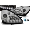 MERCEDES R171 SLK 04-11 XENON priekšējie LED Daylight lukturi, hromēti, DRL