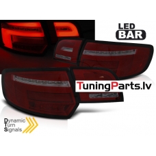 AUDI A3 8P 5D 08-12 aizmugurējie LED lukturi, Sarkani/Tonēti, SEQ