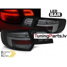 AUDI A3 8P 5D 08-12 aizmugurējie LED lukturi, Melni, SEQ