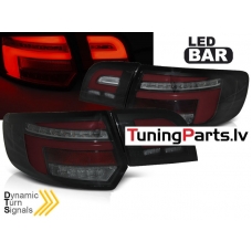 AUDI A3 8P 5D 03-08 aizmugurējie LED lukturi, Melni, SEQ