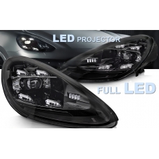 PORSCHE CAYENNE 10-15 priekšējie lukturi, LED dayline, DRL, melni