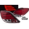PEUGEOT 207 3D/5D 05.06-06.09 Aizmugurējie lukturi, Sarkani/Balti, LED BAR