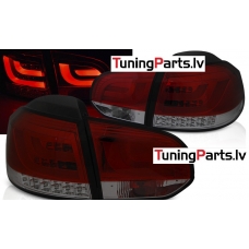 VW GOLF 6 10.08-12 aizmugurējie LED lukturi, Sarkani/Tonēti