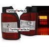 VW T5 10-15 TRANSPORTER aizmugurējie LED lukturi, Sarkani/Balti
