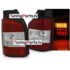VW T5 10-15 TRANSPORTER aizmugurējie LED lukturi, Sarkani/Balti