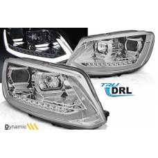 VW TOURAN II 08.10-15 TUBE Priekšējie lukturi, DRL, SEQ, Hromēti