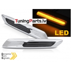 BMW F10/F11 (10-13) LED sānu pagriezieni, dinamiskie, tonēti, sudraba