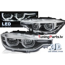 BMW F30/F31 LCI 15-18 LED priekšējie lukturi, 3D LED eņģeļ acis