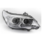 BMW E60/E61 (03-07) priekšējie lukturi, 3D LED eņģeļacis, LED pagriezieni, hromēti