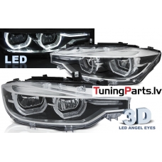 BMW F30/F31 10.11 - 05.15 LED priekšējie lukturi, 3D LED eņģeļ acis