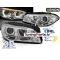 BMW F10/F11 LCI 13-16 priekšējie lukturi, 3D LED eņģeļ acis, hromēti, Xenona, DRL