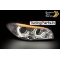 BMW F10/F11 LCI 13-16 priekšējie lukturi, 3D LED eņģeļ acis, hromēti, Xenona, DRL