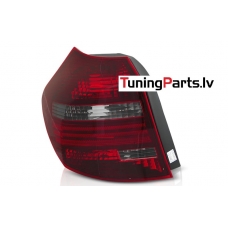 BMW E87/E81 LCI 07-11 TYC aizmugurējie lukturi, sarkani/tonēti, kreisā puse