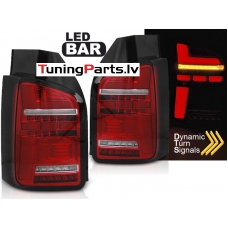 VW T6 15-19 OEM BULB aizmugurējie LED lukturi, SEQ, Sarkani/Balti