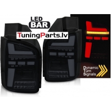 VW T6.1 20- OEM BULB aizmugurējie LED lukturi, SEQ, Melni/Tonēti