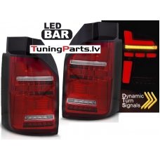 VW T6 15-19 OEM BULB aizmugurējie LED lukturi, SEQ, Sarkani/Balti