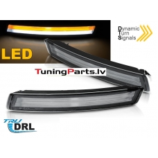 VW NEW BEETLE 06-10 DRL balti SEQ LED pagriezienu rādītāji, spogulī