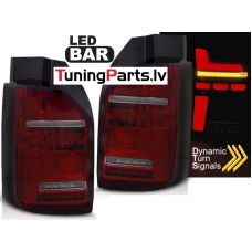 VW T6,T6.1 15-21 OEM LED aizmugurējie LED lukturi, SEQ, Sarkani/Tonēti