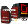 VW T6 15-19 TR Aizmugurējie LED lukturi, SEQ, Sarkani/Balti