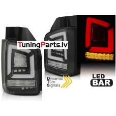 VW T6 15-19 TR Aizmugurējie LED lukturi, SEQ, Melni