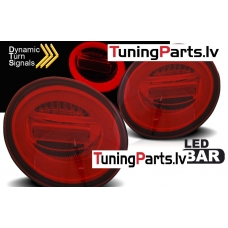 VW NEW BEETLE 10.98-05 aizmugurējie LED lukturi, Sarkani/Balti, SEQ
