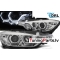 BMW F30/F31 11-15 priekšējie lukturi, 3D LED eņģeļ acis, hromēti, Xenona, DRL, AFS