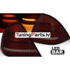 MERCEDES W203 SEDAN 00-04 izmugurējie LED lukturi SEQ, Sarkani/Tonēti