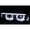 BMW E38 94-01 LED priekšējie lukturi, 3D LED eņģeļ acis, hromēti