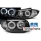 BMW 1 E87/E81/82/88 04-11 priekšējie lukturi, eņģeļ acis, CCFL, melni