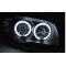 BMW 1 E87/E81/82/88 04-11 priekšējie lukturi, eņģeļ acis, CCFL, melni