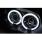 BMW 1 E87/E81/82/88 04-11 priekšējie lukturi, eņģeļ acis, CCFL, melni