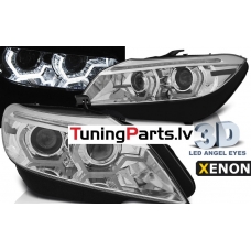 BMW Z4 E89 09-13 priekšējie lukturi, 3D LED eņģeļ acis, hromēti, Xenona, DRL, AFS, SEQ