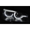 BMW X5 E70 07-13 (XENON OEM) priekšējie lukturi LED, 3D LED eņģeļ acis, melni, DRL, AFS