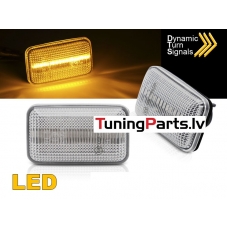 Audi 100 C3, 100 C4, 80 B4, A6 C4 LED Sānu pagriezieni, SEQ, Dinamiskie, Balti